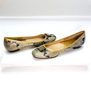 Michael Kors Women's Snakeskin Leather Loafers Shoes Size 7.5 M Slip On